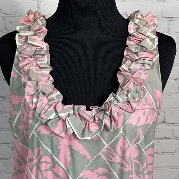 Vintage Hilo Hattie's Hawaiian Duster Aloha Maxi Tiki Dress Size L - Picture 3 of 14